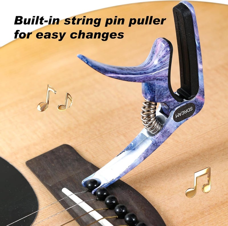 SDREAM Guitar Capo For 6-String Electric and Acoustic Guitars (Starry Blue) - Image 5